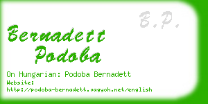 bernadett podoba business card